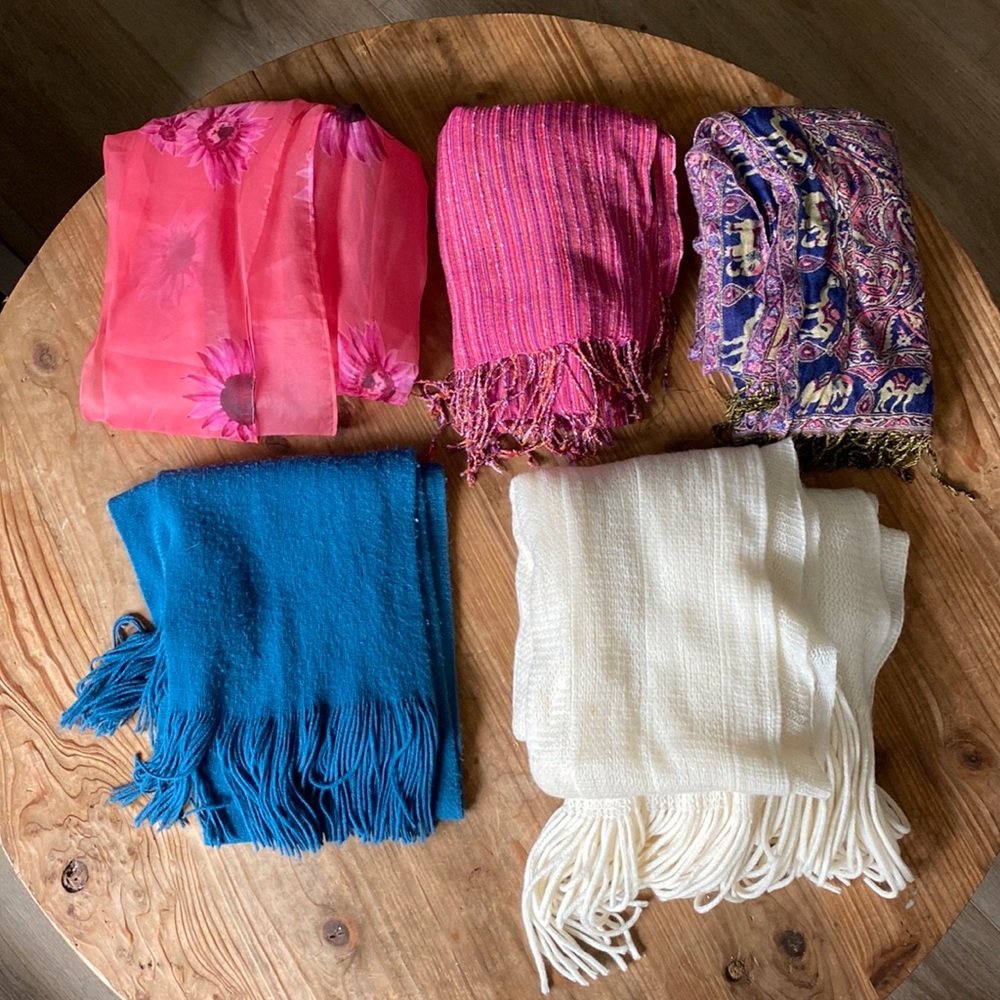 6 Varying Scarves/Wraps